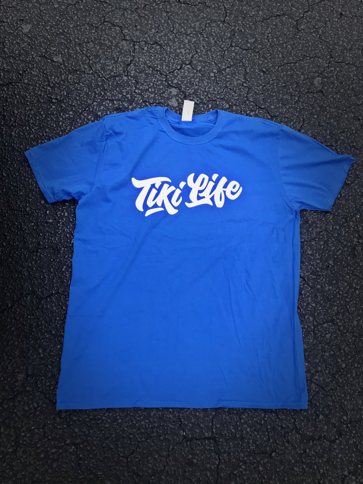 Image of TikiLife T-Shirt - Royal/White