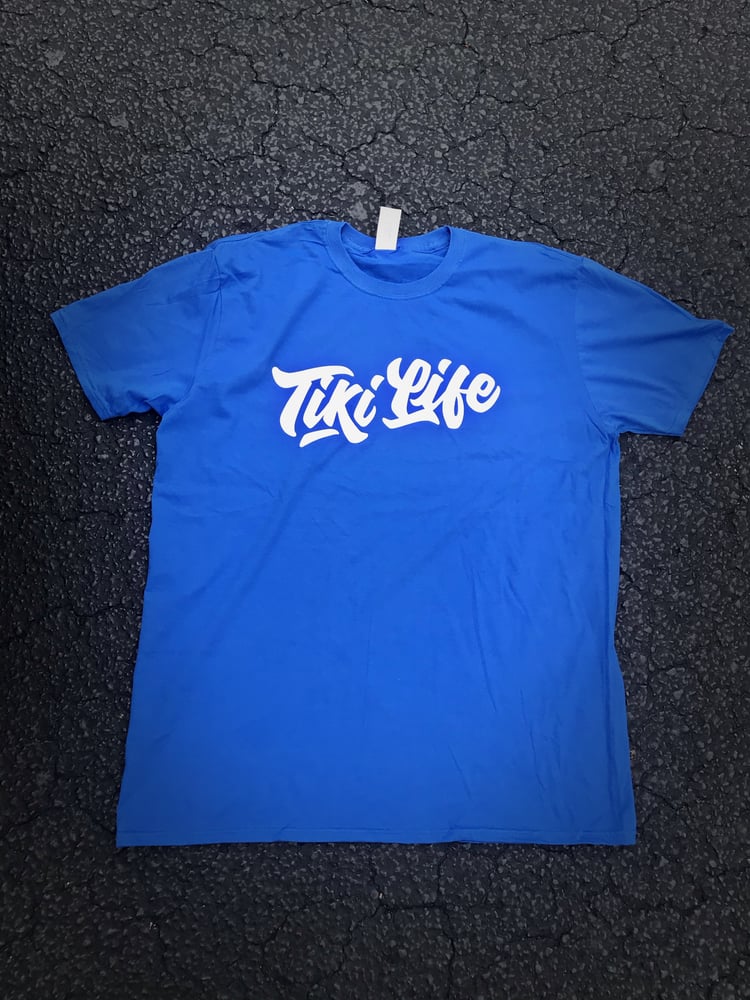Image of TikiLife T-Shirt - Royal/White
