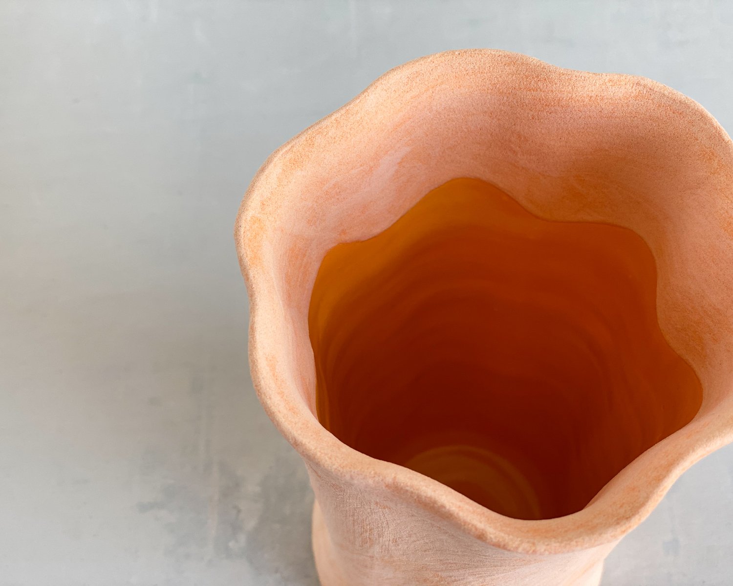 Image of Necco Orange Fluted Vase