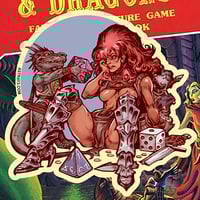 Image 1 of D&D Kobold trouble 5"x5" vinyl kiss cut sticker.