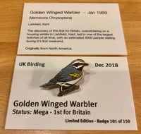 Golden Winged Warbler - No.4 - Dec 2018