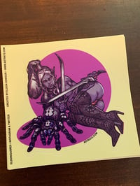 Image 2 of D&D Drow 5"x5" vinyl kiss cut sticker.