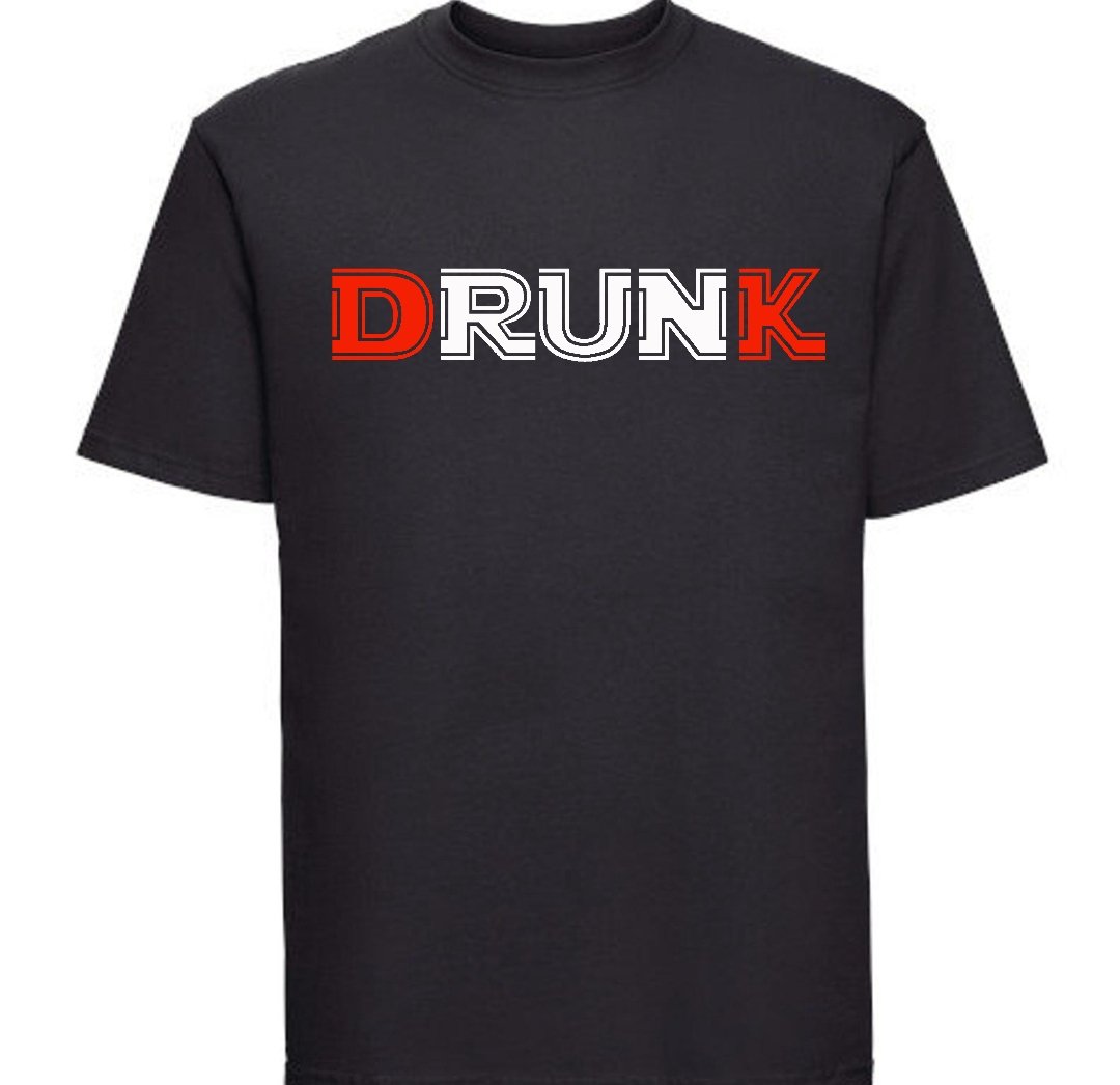 Image of Drunk T-Shirt #2  D&K Red
