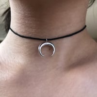 Moon pendant choker 