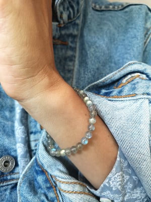 Image of Bracelet labradorite perles 6 mm - taille S - 