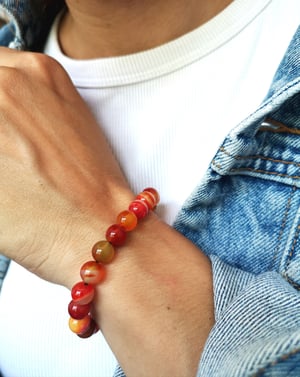 Image of Bracelet agathe red botswana - taille S-