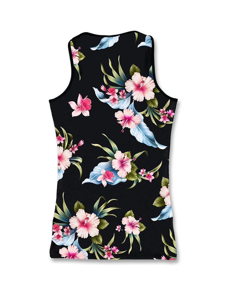 Image of Luau Black Ladies Tank Top