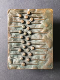 Image 1 of Bronze Push or Pull Door Handle with Dots and Lines