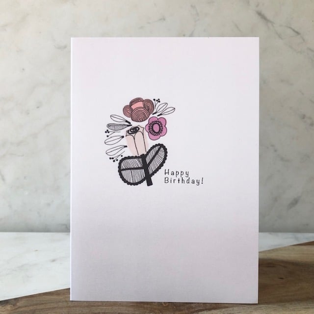 Image of Happy Birthday! Greetings Card (floral)