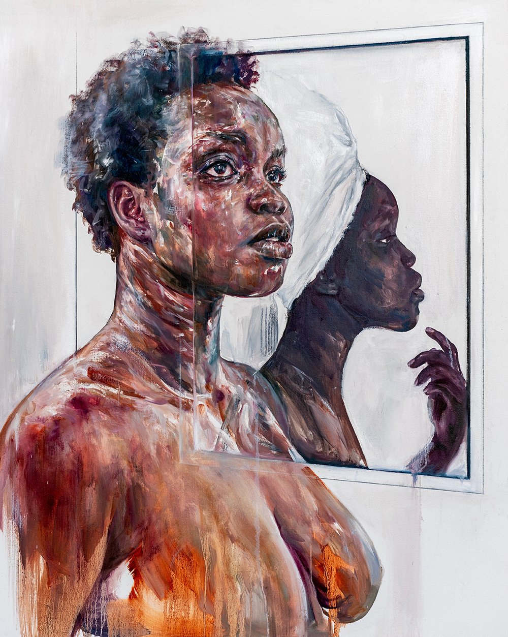 Image of Atong with her self portrait