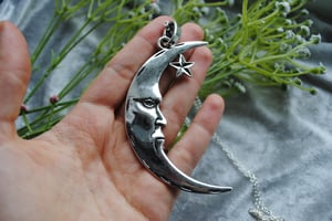 Image of Mr Moon oversize pendant necklace