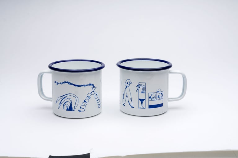 Enamel Cup "Take a walk"