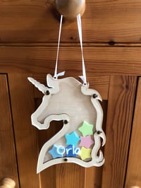 Image 2 of Unicorn Reward Jars with hanging loops or stand