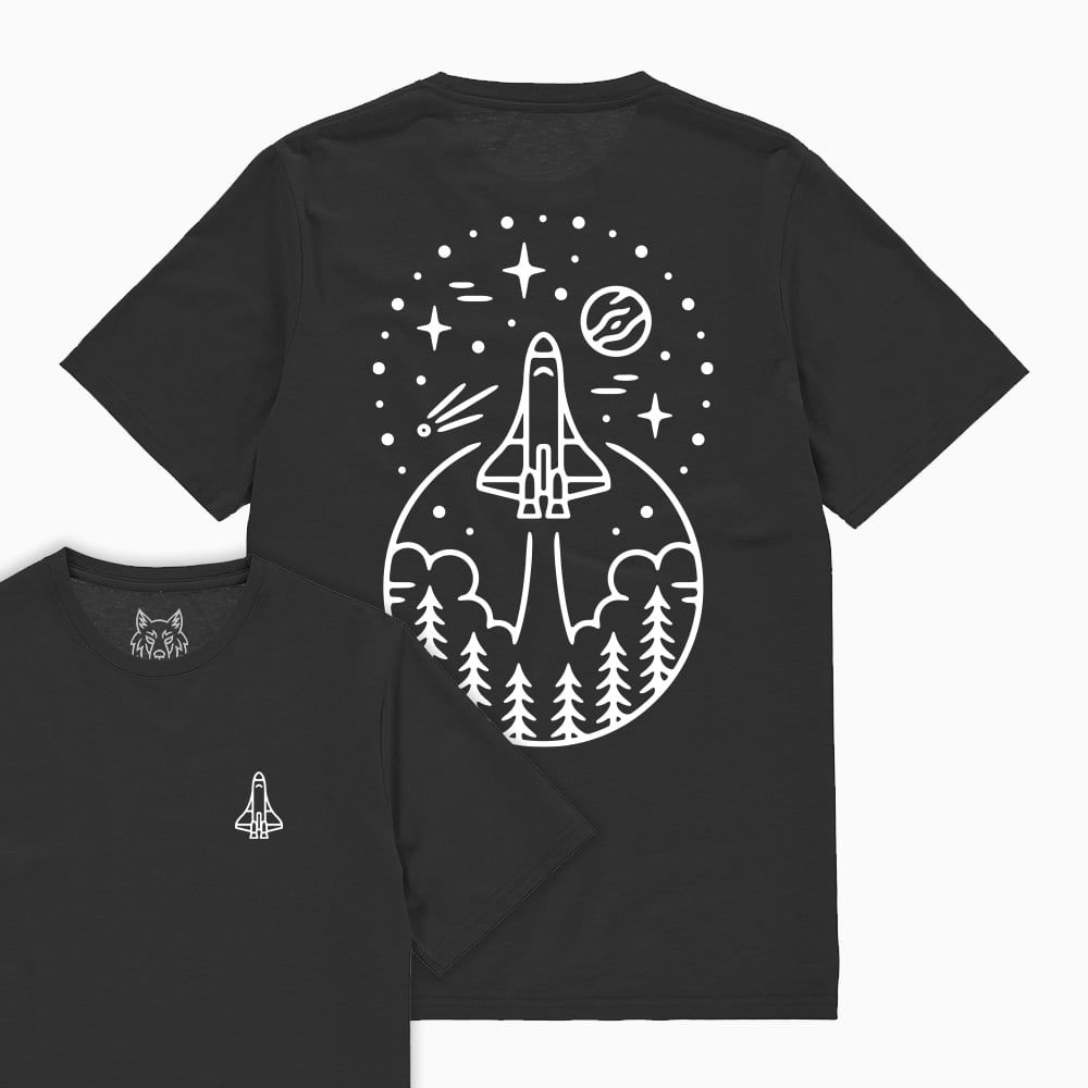 Space Travel Nasa Back Print T-Shirt Organic Cotton | Tiny Print Shop