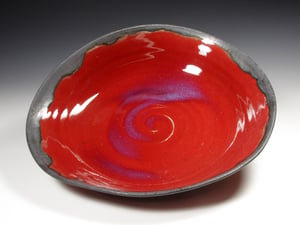 Copper red bowl (e038)