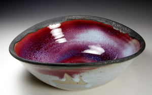 Copper red bowl (e041)