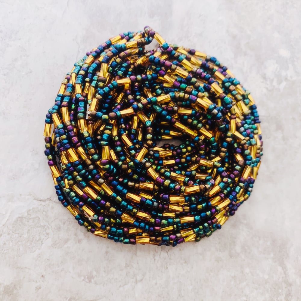 Image of Elastic Metallic and Gold Waistbead 