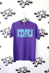 Image of stackeddd tee in purple 