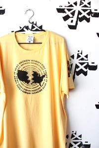 Image of broken when i got here tee in bright yellow