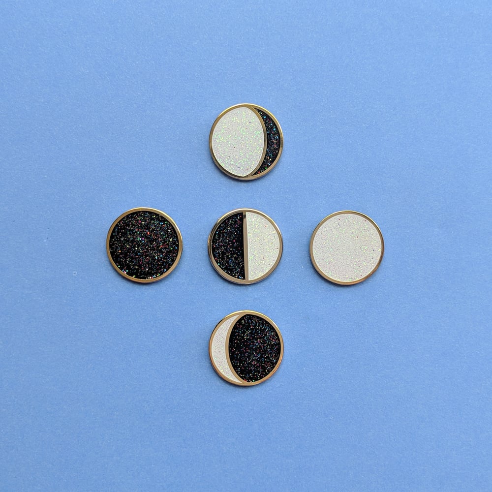 Image of Moon Phases Mini Pins - Full Set