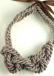Image of Rope Necklace - Slate Blue and Chocolate (Limited Edition)