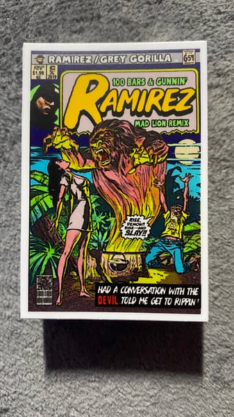 Image of Ramirez - 100 Bars & Gunnin'/Mad Lion Comic Sticker