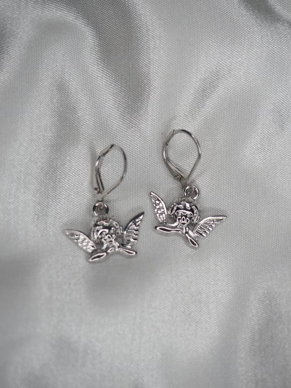 Image of Silver Angel Earrings