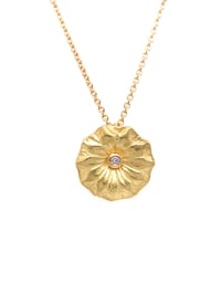 Image 1 of Small Lotus Leaf Diamond Pendant 