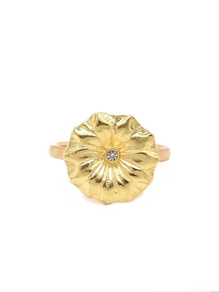 Image of Lotus Leaf Diamond Ring 