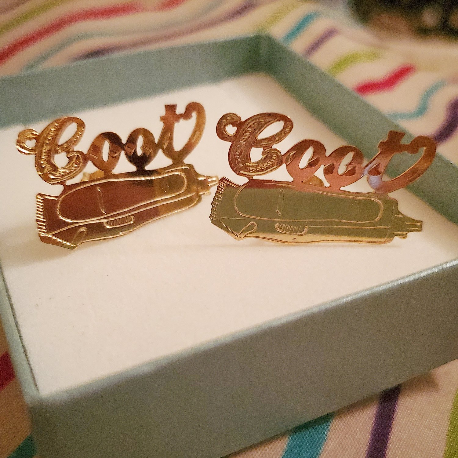 Clippers/Barber Stud Nameplate Earrings