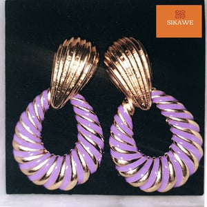 Image of Striped Purple Nikki Earrings