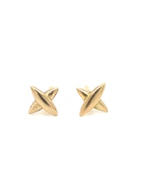 Image 1 of Small Star Cross Stud Earrings 