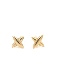 Image of Small Star Cross Stud Earrings 