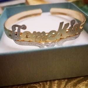 Single Plate Nameplate Bangle 