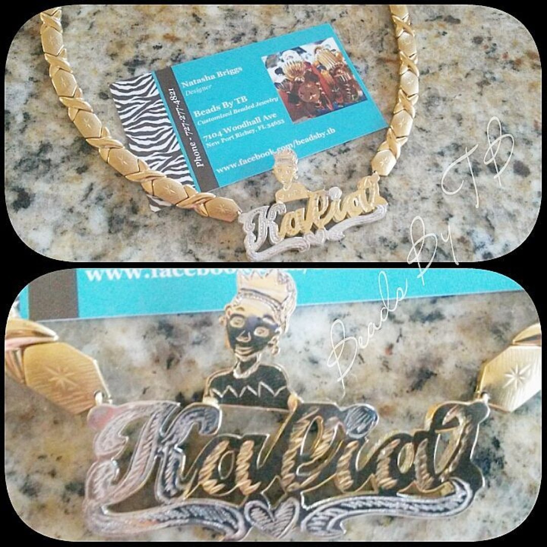 Princess Tiana XOXO Nameplate Necklace 