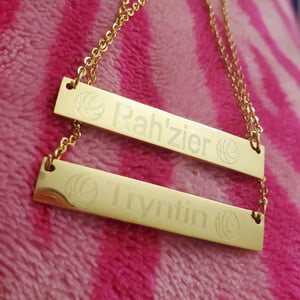 Engraved Bar Nameplate Necklace