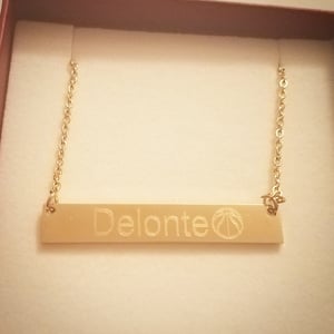 Engraved Bar Nameplate Necklace