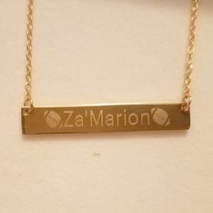 Engraved Bar Nameplate Necklace