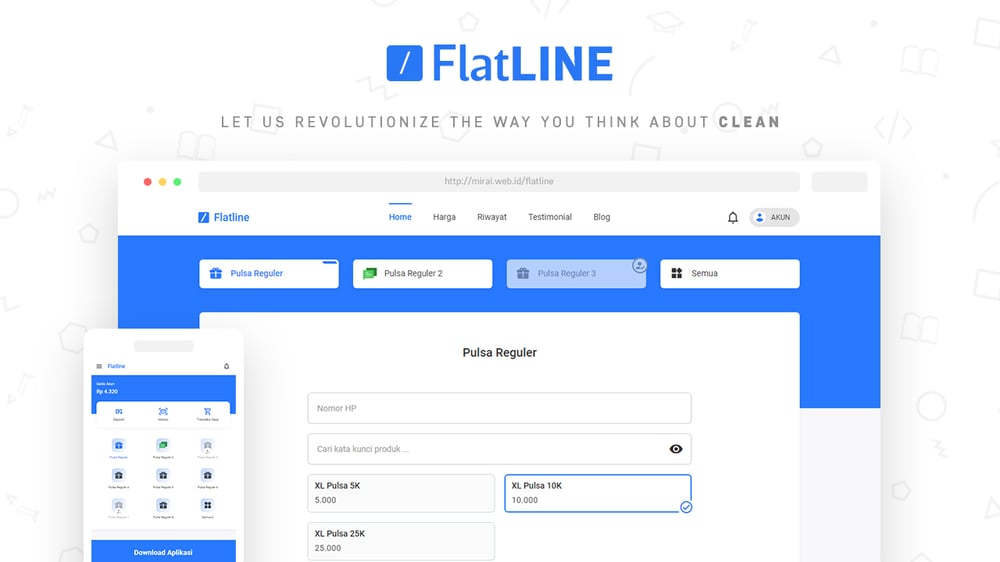 Image of Flatline - Web Pulsa Online Theme