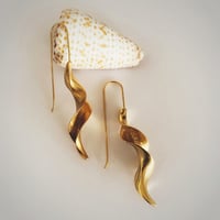 Image 2 of Swirl Gold Earrings
