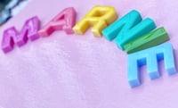 The block letters