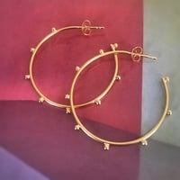 Image 1 of Dotty Gold Hoops