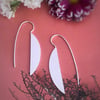 Half Moon Silver Earrings