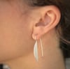 Half Moon Silver Earrings