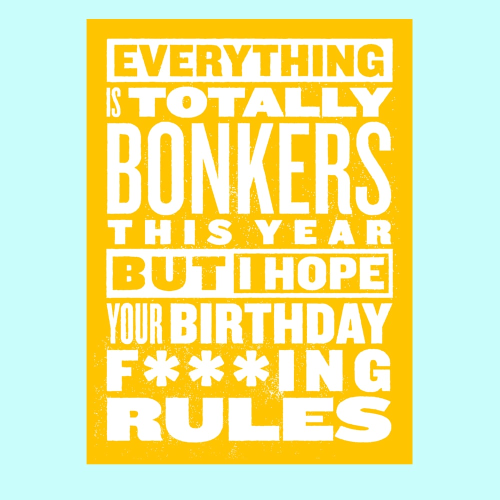 Image of Bonkers Birthday Card