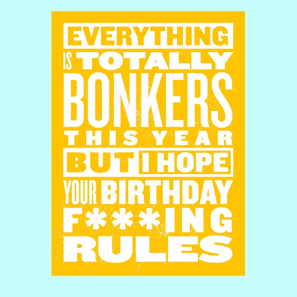 Image of Bonkers Birthday Card