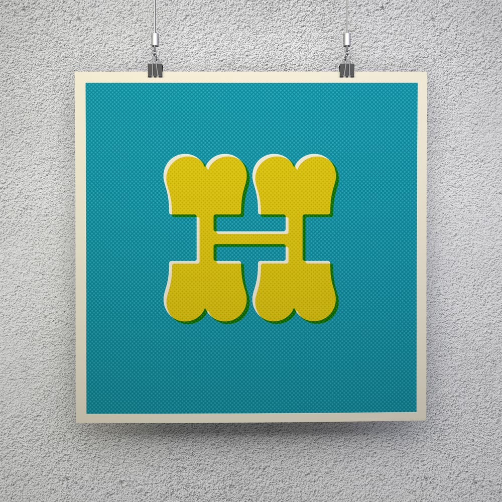 Image of Letter H print