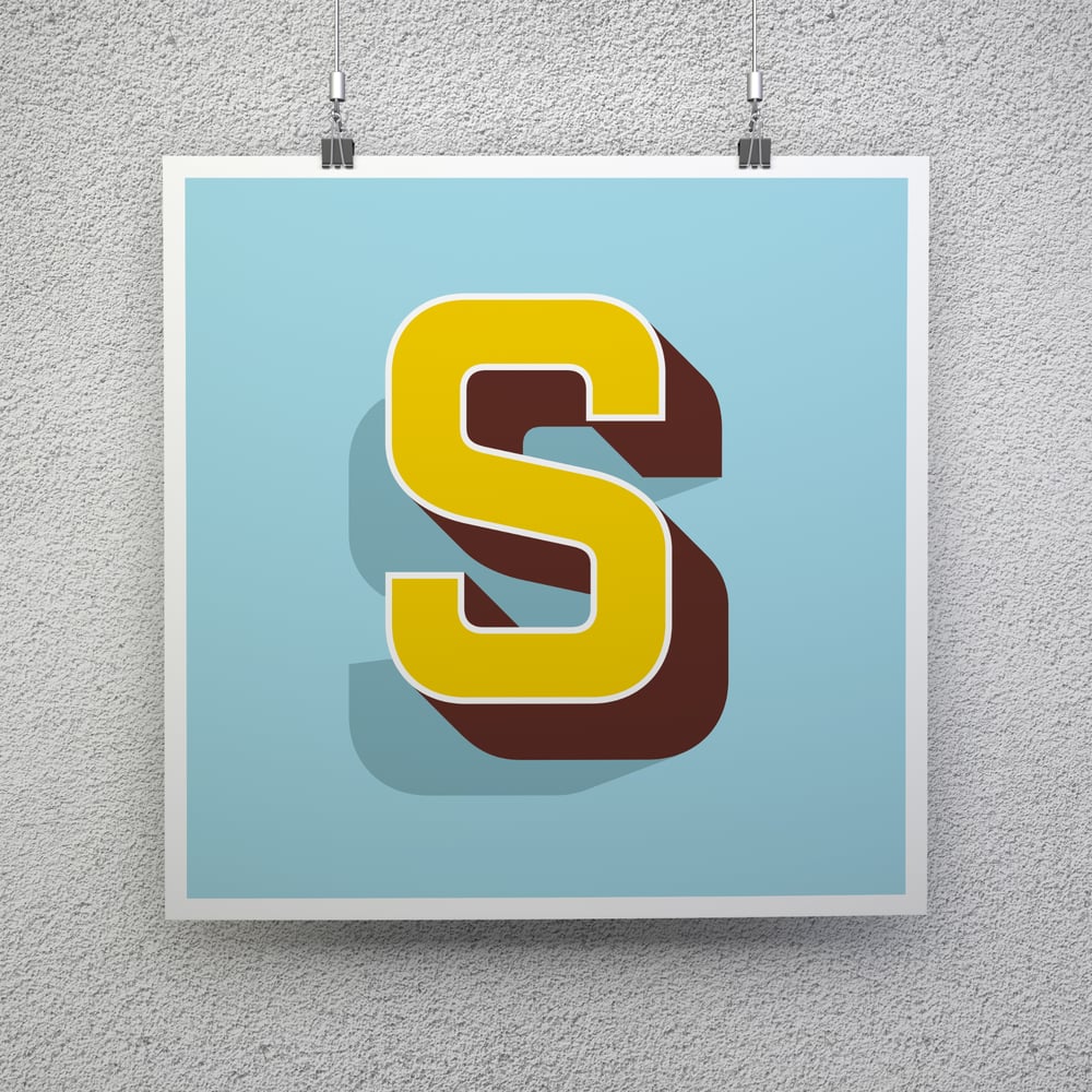 Image of Letter S print