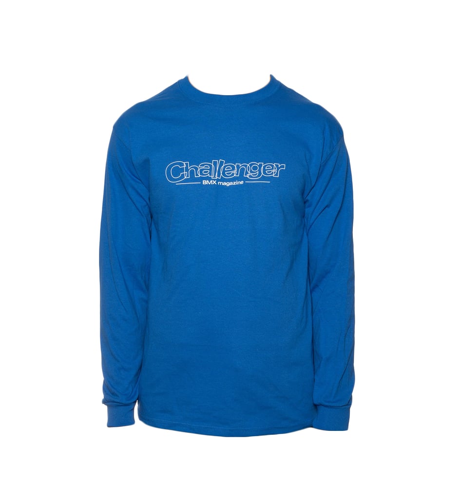 Image of Challenger Logo Long Sleeve T-Shirt - Blue