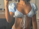 Image of Puff sleeve lace up crop top